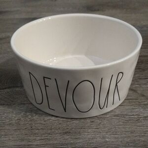 Rae Dunn White Ceramic Devour Bowl